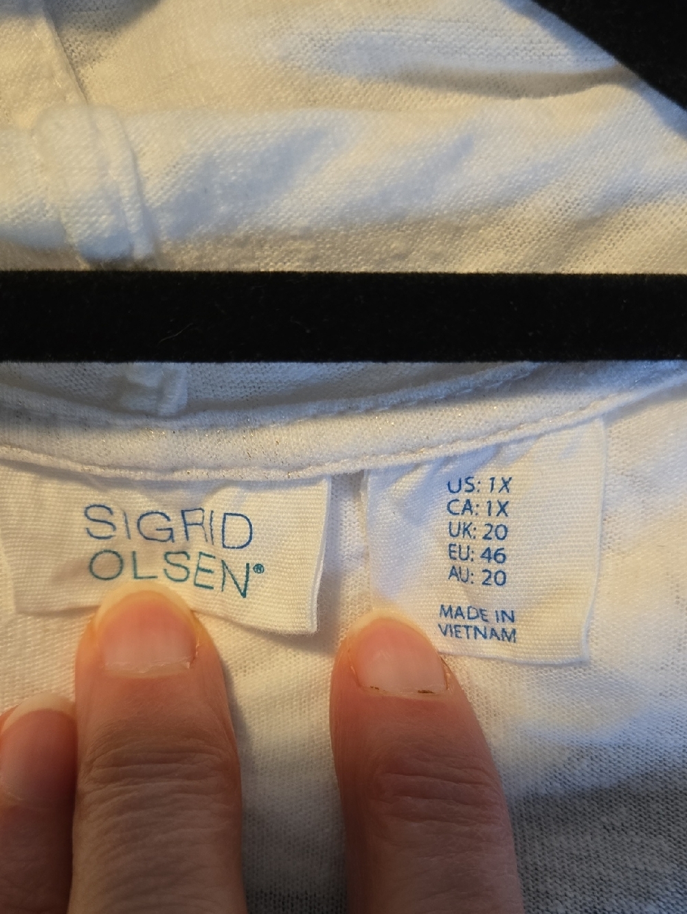 Sigrid Olsen Lightweight Cardigan White Size 1X. Like new! - Picture 5 of 9